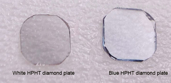 4X4X0 3 Blue Diamond Plates Single Crystal Boron Doped Diamond